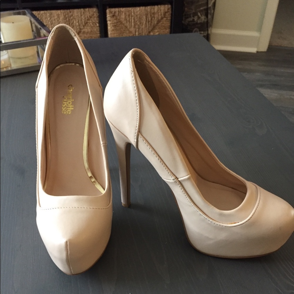 Cream 6” heel pumps - like new